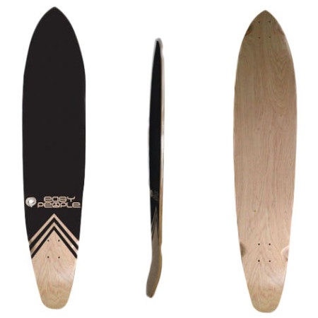 Easy People Longboards Pintail Kicktail Longboard Deck KT-0-Blank Natural