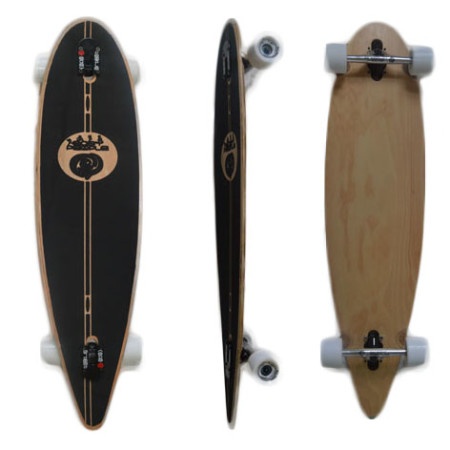 Easy People Longboards Classic Pintail Drop through Lowrider Longboard Complete PDT-0 Blank Natural