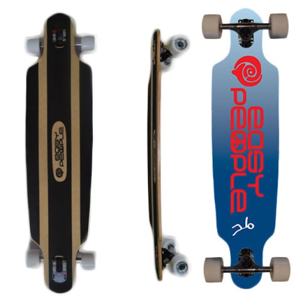 Easy People Longboards Drop Through Lowrider Longboard Complete DT-0-Push-Positive-Blue