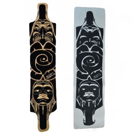 Easy People Longboards EP Custom Grip Tape For Longboard Decks Tribal Faces