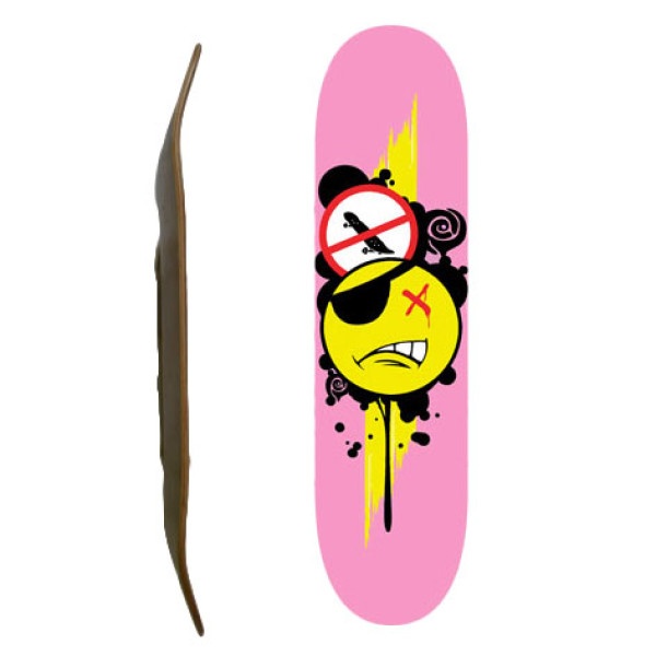 Easy People Skateboards SB-1 Blank Skateboard Deck-Pink-Pirate