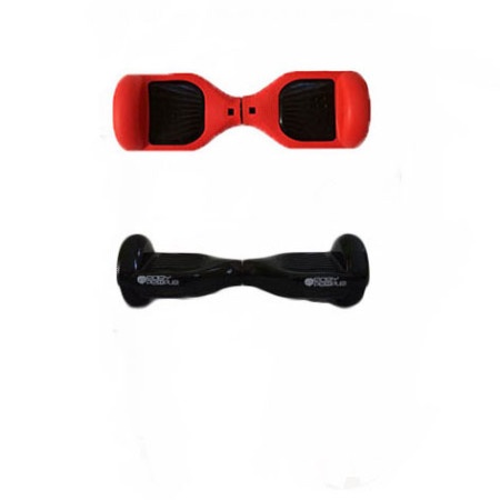 Easy People Hoverboard Black Two Wheel Self Balancing Motorized Scooters With Red Silicone Case