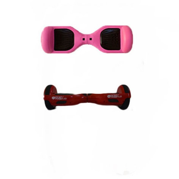 Easy People Hoverboard Red Two Wheel Self Balancing Motorized Scooters With Pink Silicone Case