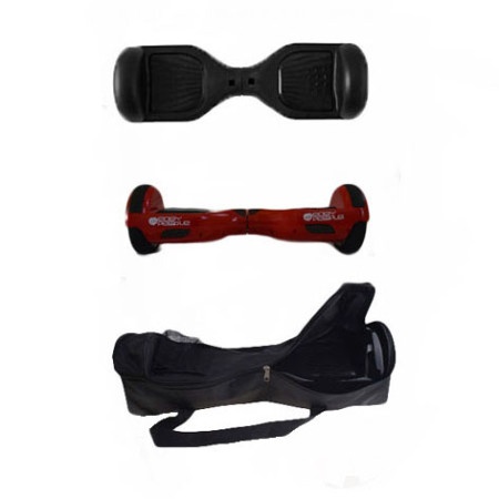 Easy People Hoverboard Red Two Wheel Self Balancing Motorized Scooters With Black Silicone Case + Bag