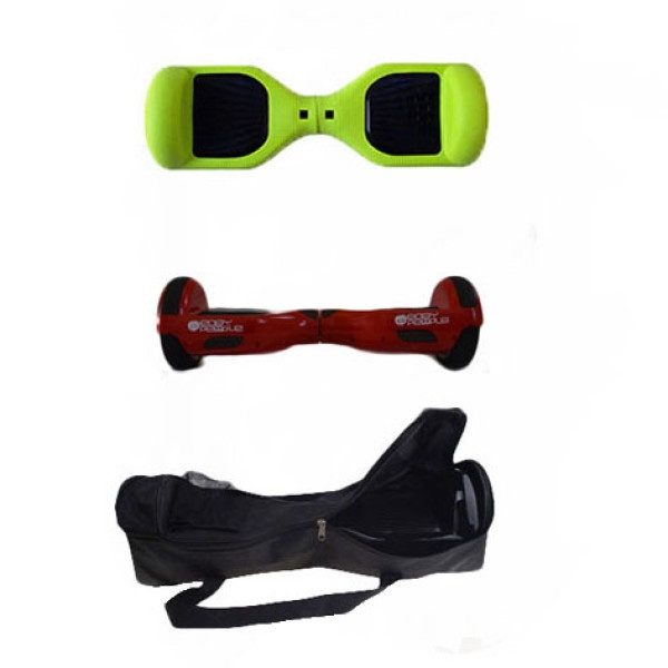 Easy People Hoverboard Red Two Wheel Self Balancing Motorized Scooters With Green Silicone Case + Bag