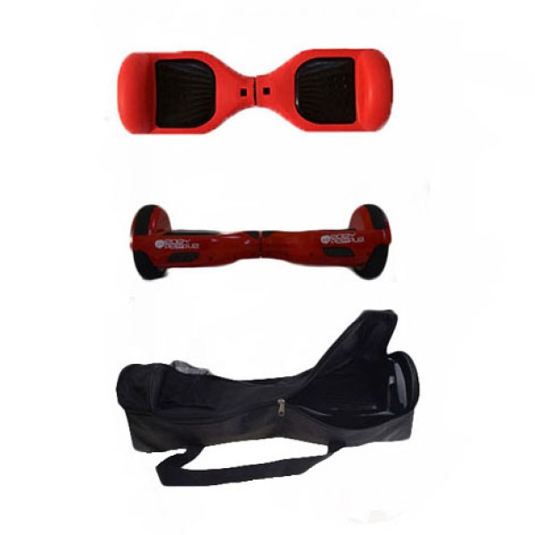 Easy People Hoverboard Red Two Wheel Self Balancing Motorized Scooters With Red Silicone Case + Bag