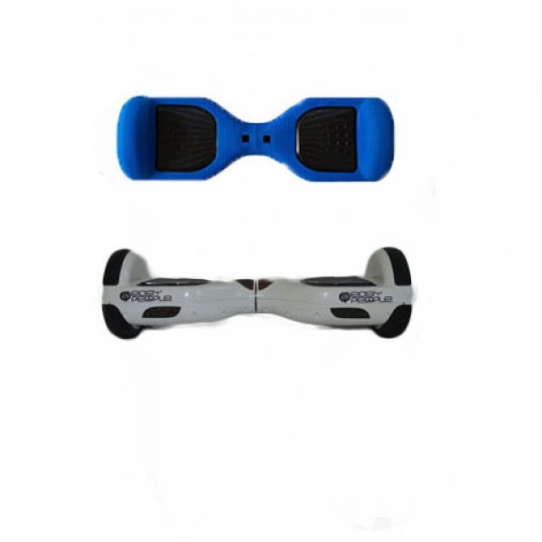 Easy People Hoverboard White Two Wheel Self Balancing Motorized Scooters With blue Silicone Case