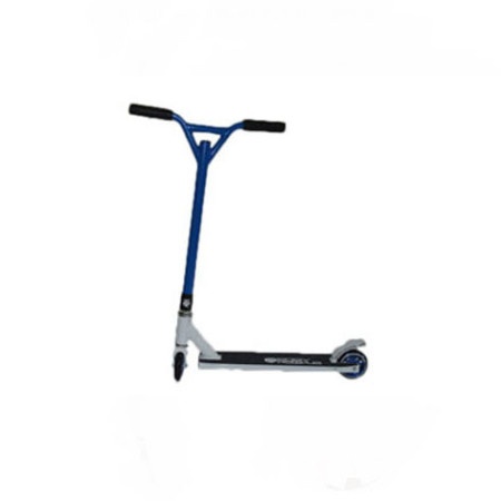 Easy People Stunt Scooter Cross Colors Blue Handlebar with White Deck