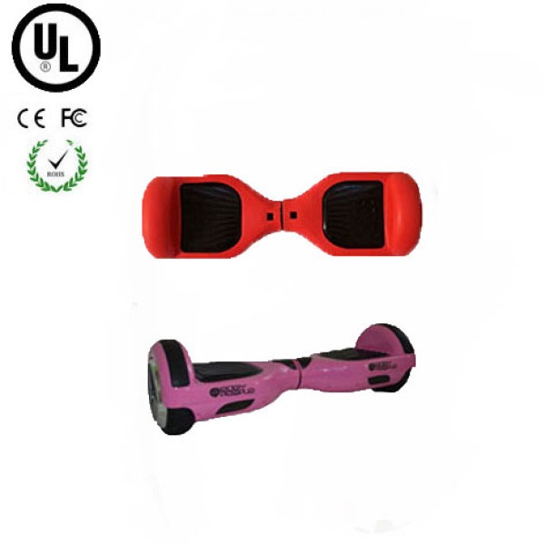Easy People Hoverboard Pink Two Wheel Self Balancing Motorized Scooter with Red Silicone Case