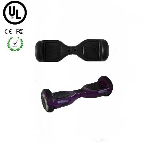 Easy People Hoverboard Purple Two Wheel Self Balancing Motorized Scooter with Black Silicone Case