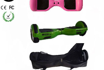 Easy People Pink Green Hoverboard Combo Pink Skin ( Silicone case) + Green Hoverboard + Bag