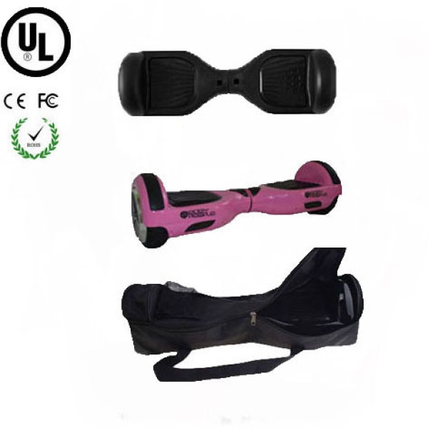 Easy People Hoverboard Pink Two Wheel Self Balancing Motorized Scooter with Black Silicone Case + Bag