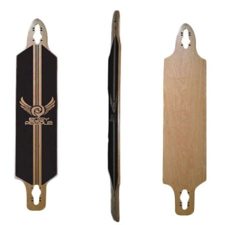 Easy People Longboards Drop Through Lowrider Longboard Deck DT-1-Blank Natural