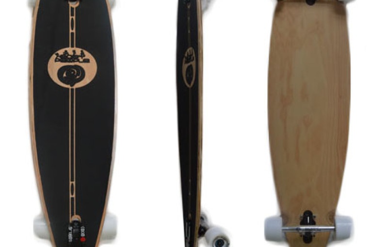 Easy People Longboards Classic Pintail Drop through Lowrider Longboard Complete PDT-0 Blank Natural