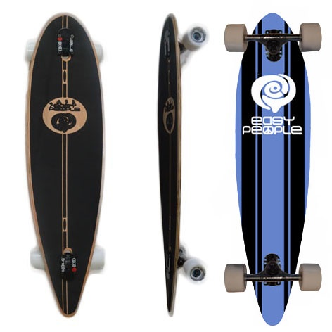 Easy People Longboards Classic Pintail Drop through Lowrider Longboard Complete PDT-0 Malibu
