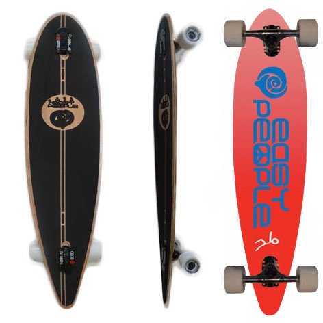 Easy People Longboards Classic Pintail Drop through Lowrider Longboard Complete PDT-0 Push Positive Red