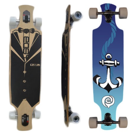 Easy People Longboards Drop Through Lowrider Longboard Complete DT-2-Anchor