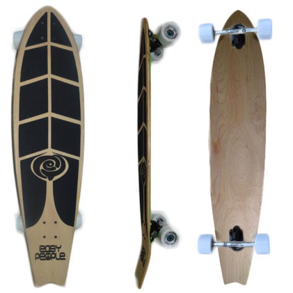 Easy People Longboards Pintail Kicktail Longboard Complete FT-1 Blank Natural