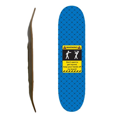 Easy People Skateboards SB-1 Blank Skateboard Deck-Sky-Blue-Injured