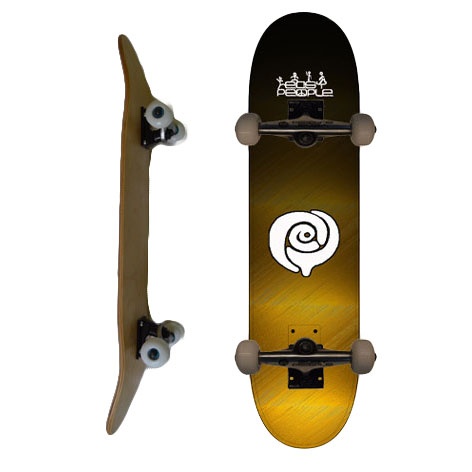 Easy People Skateboards SB-2 Complete Skateboard Decks-Gold-Faded