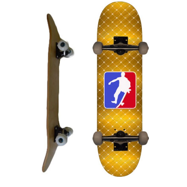 Easy People Skateboards SB-2 Complete Skateboard Decks-Gold-NSA
