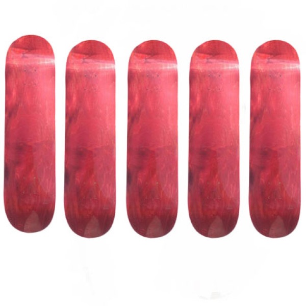 Easy People Skateboards SB-1 Semi-Pro Stained Skateboard Deck Red x 5