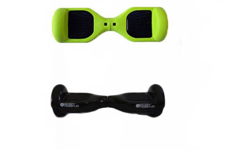 Hoverboard Black With Green Silicone Case
