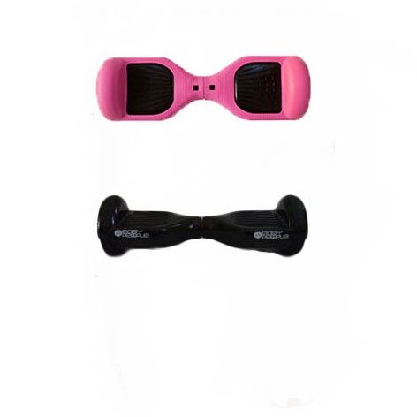 Easy People Hoverboard Black Two Wheel Self Balancing Motorized Scooters With Pink Silicone Case