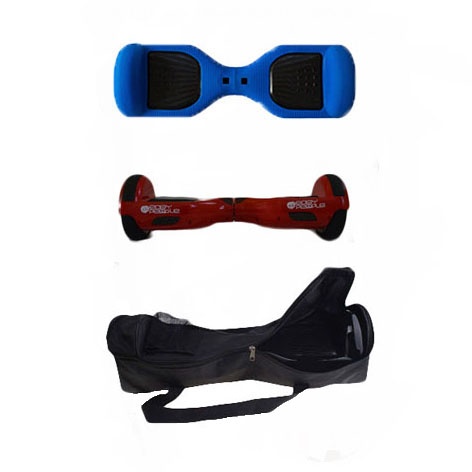 Easy People Hoverboard Red Two Wheel Self Balancing Motorized Scooters With Blue Silicone Case + Bag