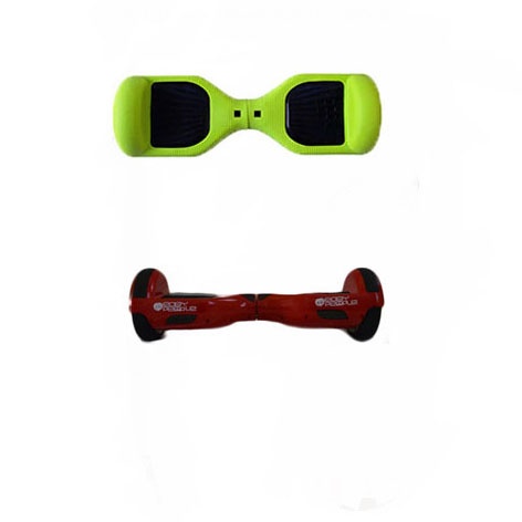 Easy People Hoverboard Red Two Wheel Self Balancing Motorized Scooters With Green Silicone Case