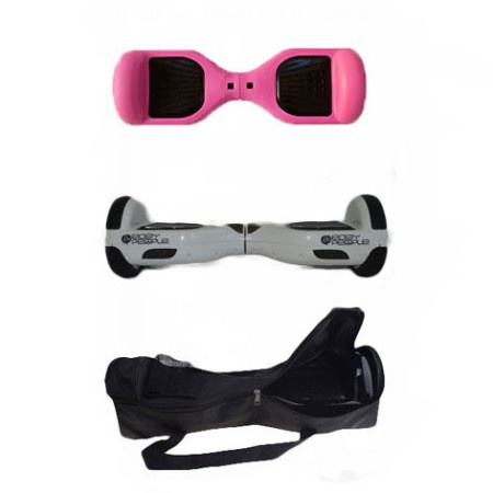 Hoverboard White Hover Skin Pink With Bag