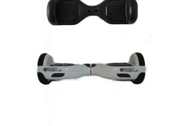 Easy People Hoverboard White Two Wheel Self Balancing Motorized Scooters With Black Silicone Case