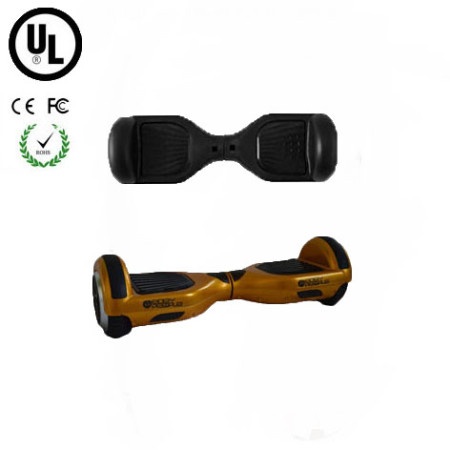 Easy People Hoverboard Gold Two Wheel Self Balancing Motorized Scooter with Black Silicone Case