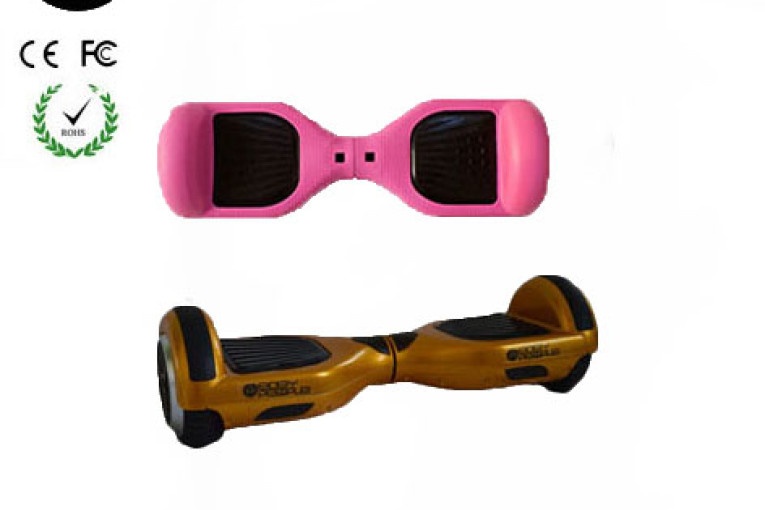 Hoverboard Gold With Silicone Case Pink