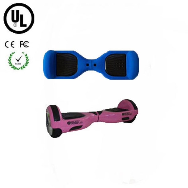 Easy People Hoverboard Pink Two Wheel Self Balancing Motorized Scooter with Blue Silicone Case