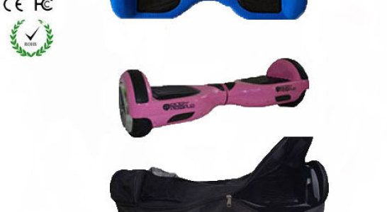 Easy People Blue Pink Hoverboard Combo Blue Skin ( Silicone case) + Pink Hoverboard + Bag