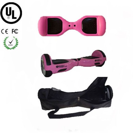 Easy People Hoverboard Pink Two Wheel Self Balancing Motorized Scooter with Pink Silicone Case + Bag